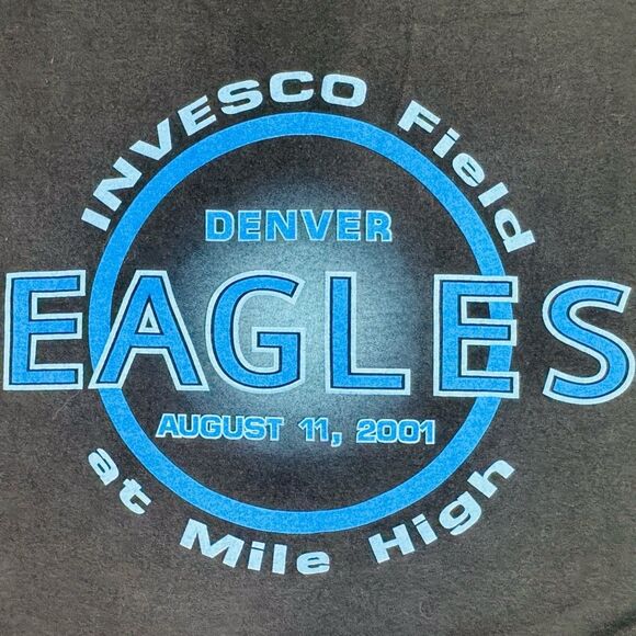 Vintage Anvil 2001 The Eagles Invesco Field @ Mile High Denver Tee - Size XL - Picture 4 of 5